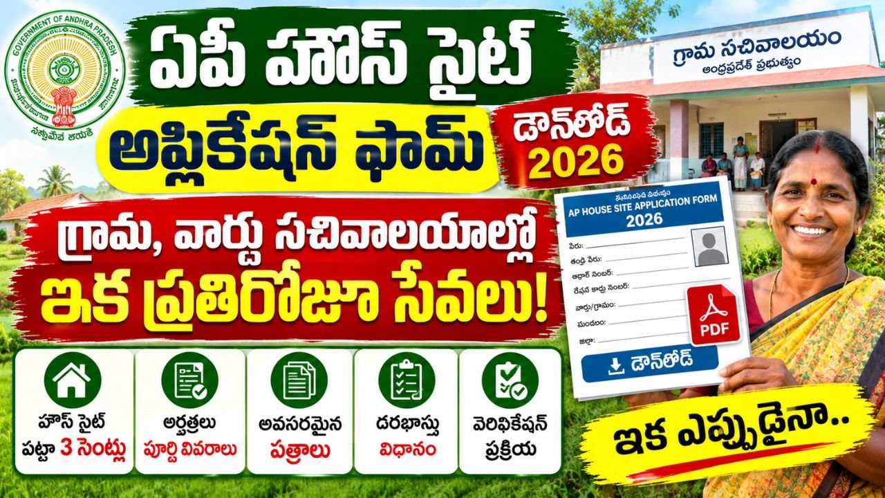 AP House Site Application Form Download 2026